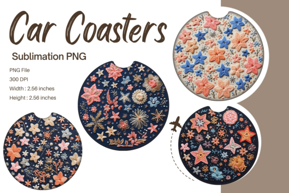 3D Flower Star Embroidery Graphics & Print Templates