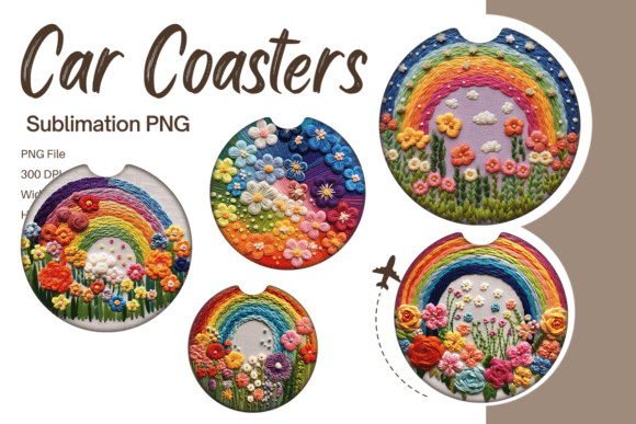 3D Rainbow Flower Graphics & Print Templates