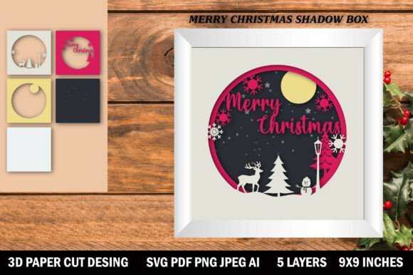 3D SVG Christmas Shadow Box Review
