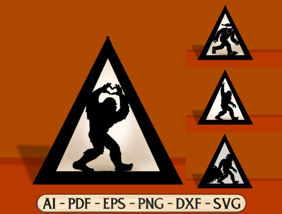 Bigfoot Paper Lantern SVG Bundle: Winter 3D SVG