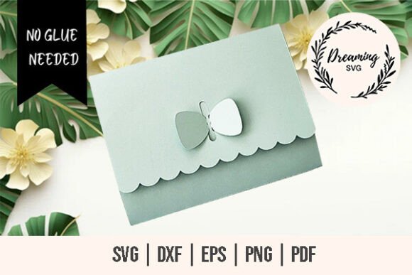 Bow Envelope SVG: 3D Kids Crafts Asset