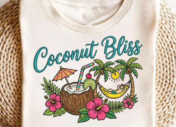 Coconut Bliss Graphics for T-Shirt Designs