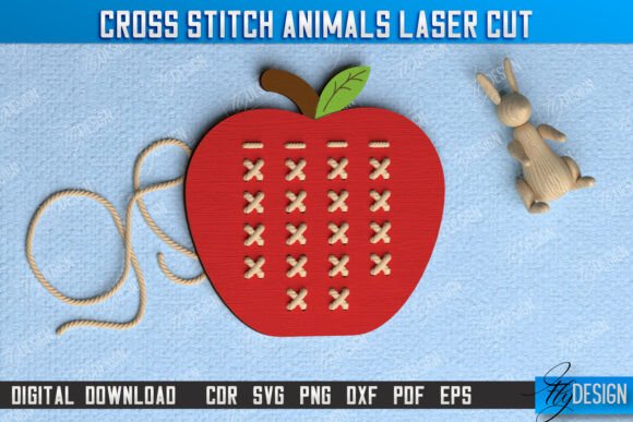 Cross Stitch Apple: Laser Cutting Other Toys Games