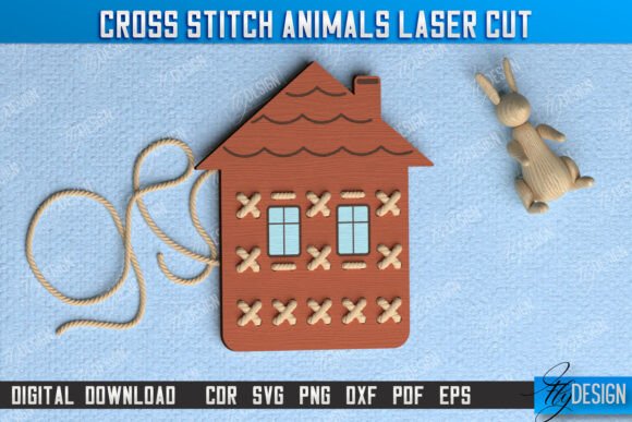 Cross Stitch House: Laser Cutting Other Toys Games