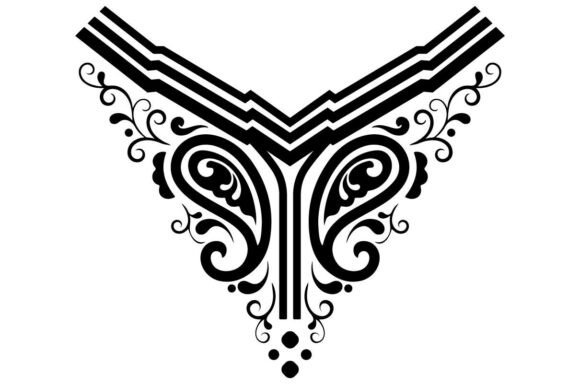 Decorative V-Neck SVG for Crafts and Graphics