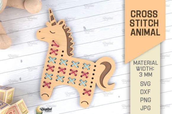 Laser Cutting Charm: Cross Stitch Animals for Other Toys
