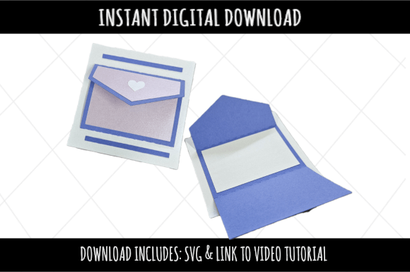 Mini Envelope Card 3D SVG for Pop-Up Cards