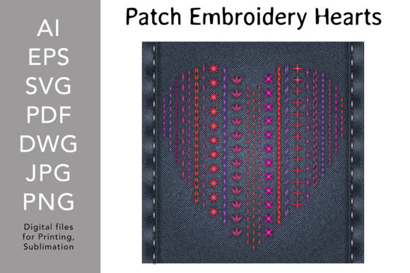 Patch Embroidery Heart: Graphics Freebies Review