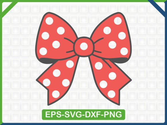 Red Polka Dot Bow Embroidery SVG: Graphics for T-Shirt Designs
