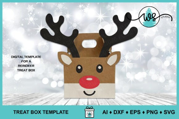 Review: Reindeer Treat Gift Favor Box Template