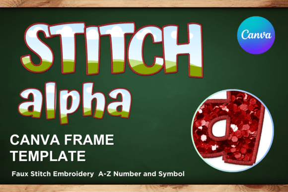 Reviewing Faux Embroidery Canva Frame Letters_1