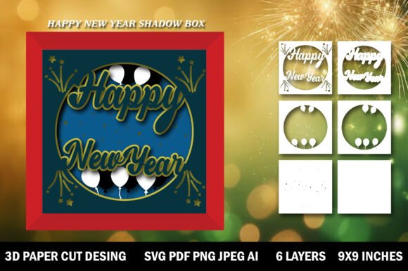 Winter 3D SVG: New Year Shadow Box Review